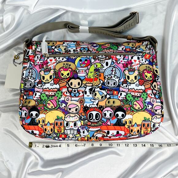 Tokidoki Food Buffet Messenger Ipad Bag Purse Vintage Rare Adios 2015 New - Picture 2 of 13